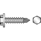DIN 7504 steel form K - Self-drilling screws with tapping screw thread, form K