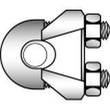 DIN 741 TE - Rope clamps for cable end connections