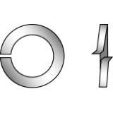 Spring washers, A= bent, B= smooth