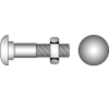 DIN 603 4.8 MU - Carriage bolts with square neck MU = with hexagon nuts