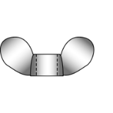 DIN 315 MS - Wing nuts, rounded wings