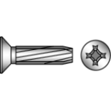 DIN 7516 steel form D - Thread cutting screws recessed head, form DE