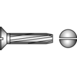 DIN 7513 steel form F - Thread - Self-tapping screws, form FE