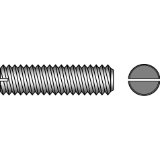 DIN 551 14H - Slotted set screws with flat point