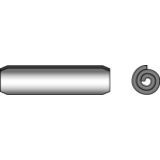 ISO 8750 steel - Spring-type straight pins - Coiled, standard duty