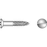 DIN 95 A2 - Recessed raised countersunk head wood screws, with slot