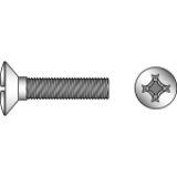DIN 966 4.8 - Cross recessed countersunk H (oval) head screws, thread with head