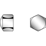 Hexagon cap nuts, low form