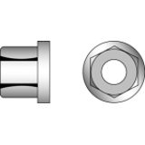 DIN 6331 10 - Hexagon nuts, 1.5d height, with collar
