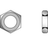 Hex nuts, low form