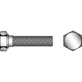 DIN 961 8.8 - Hexagon set screws with thread to head, fine thread