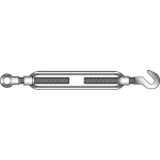 DIN 1480 steel HÖ - Turnbuckles, forged HÖ= with hook and eyelet