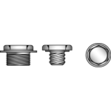 DIN 7604 5.8 form C - Sealing screws with flanged bolt and outer hexagon, light version, cylindrical thread, form C