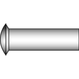 DIN 662 ALU - Linsenniete, Nenndurchmesser 1.6 bis 6 mm