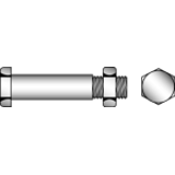 DIN 7990 4.6 - Hexagon bolts with nut