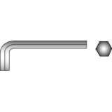 ISO 2936 Stahl - Winkelschraubendreher für Schrauben mit Innensechskant