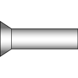 DIN 661 CU - Senkniete Nenndurchmesser 1 bis 8 mm, Form A/B